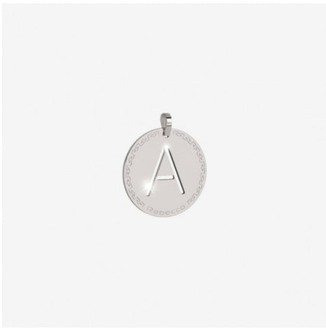 REB Large Initial Charm: Silver