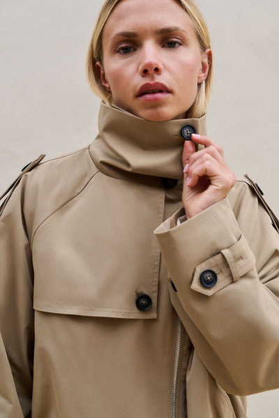 001070 Short Trenchcoat Bomber Jacket