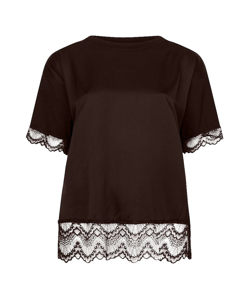Esqualo Satin Lace T-shirt - Colour Options