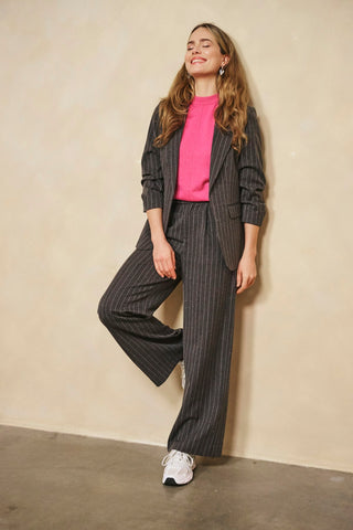 10516 Studded Pin-Striped Blazer