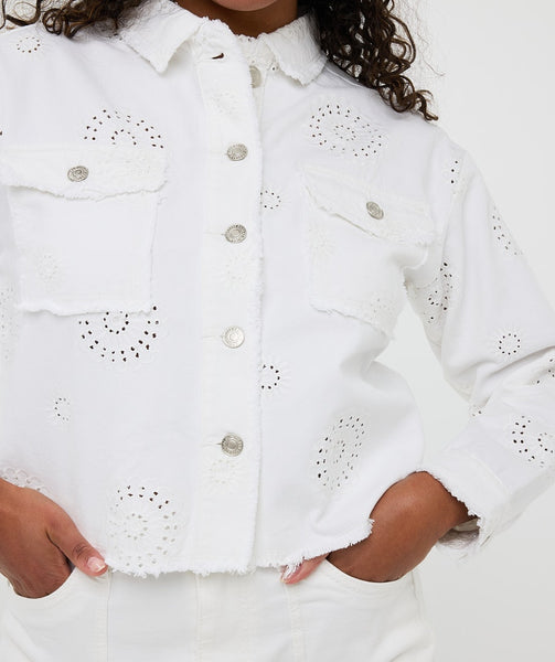 12208 Flower Embroidery Jacket