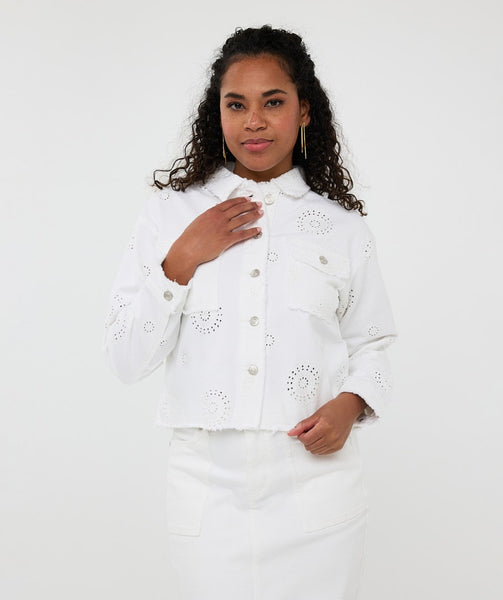 12208 Flower Embroidery Jacket