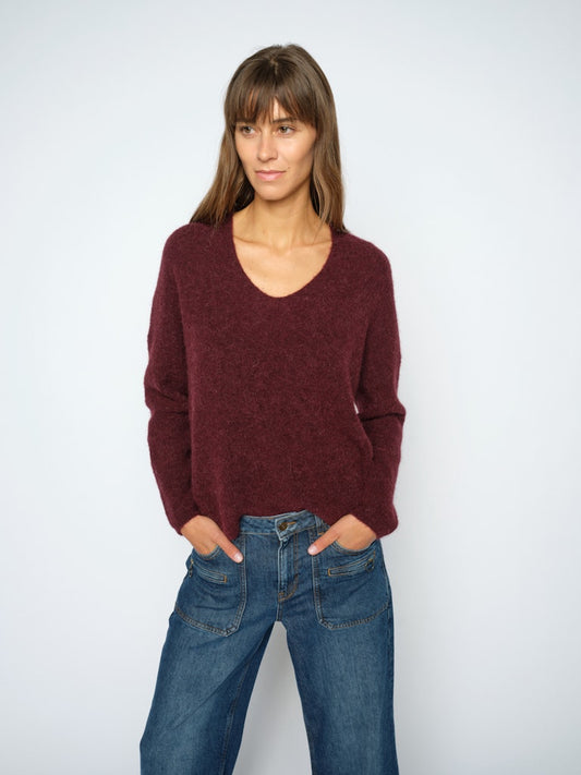 MMThora V-Neck Knit in Port Royale