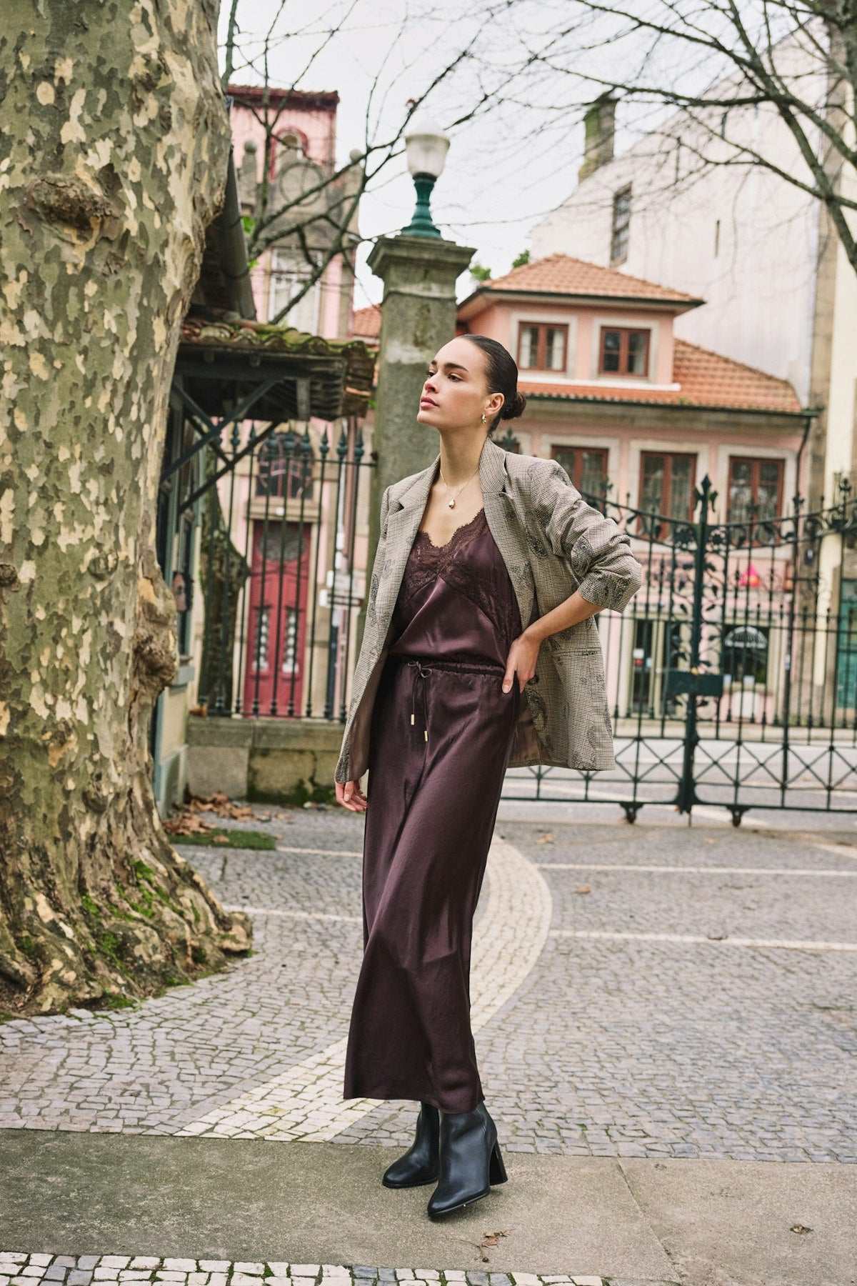 Esqualo Long Acetate Skirt
