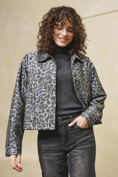 19513 Leopard Print Jacket