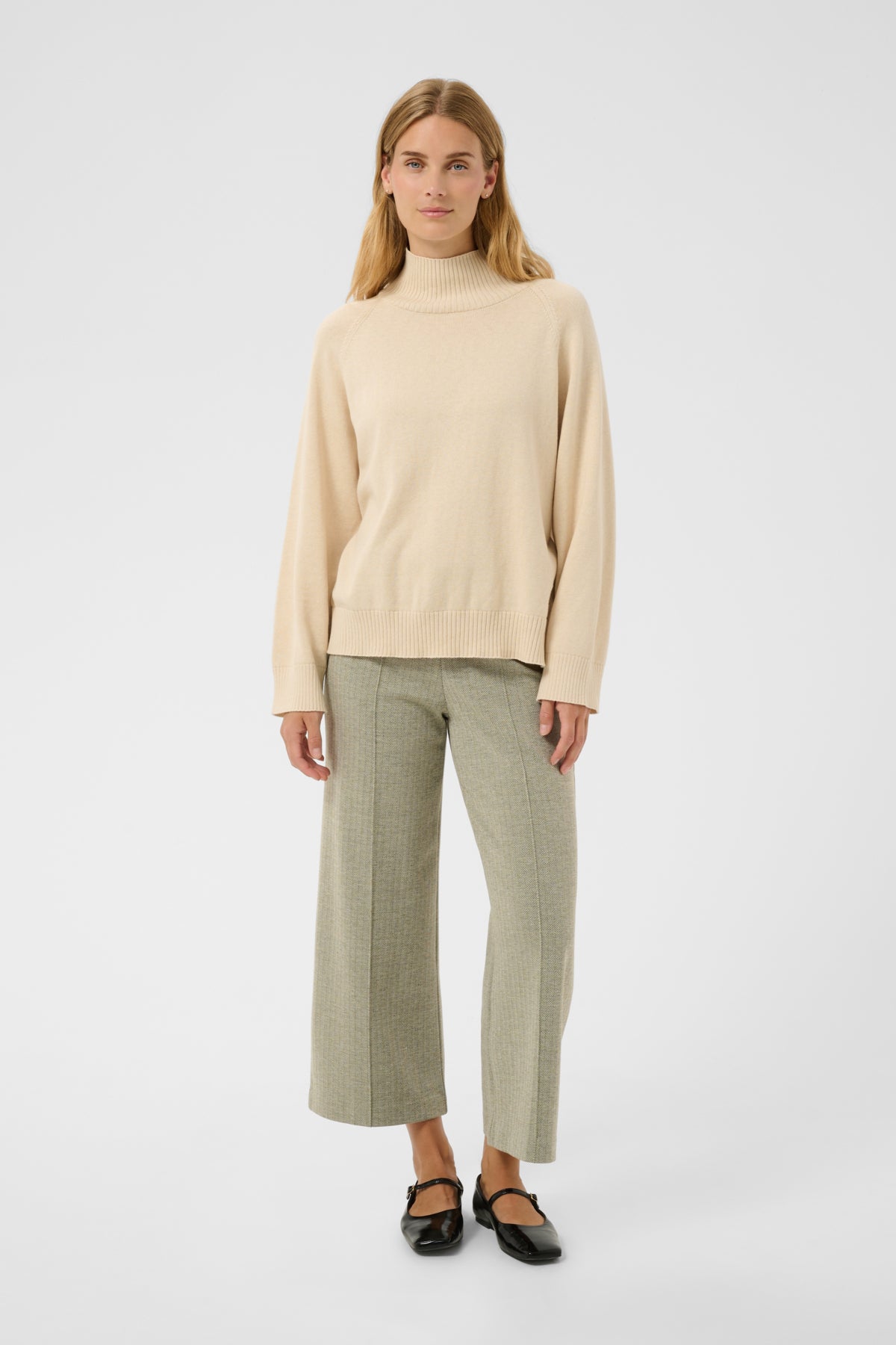 IlisanPW Trousers in Beetle Herringbone