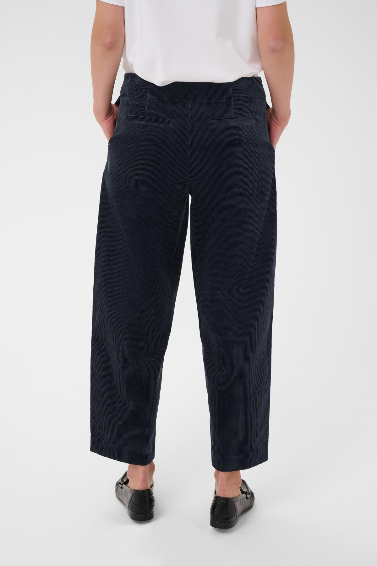 NettaPW Corduroy Trousers in Dark Navy