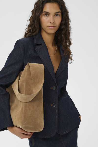 AvikaIW Suede Bag in Tobacco Brown