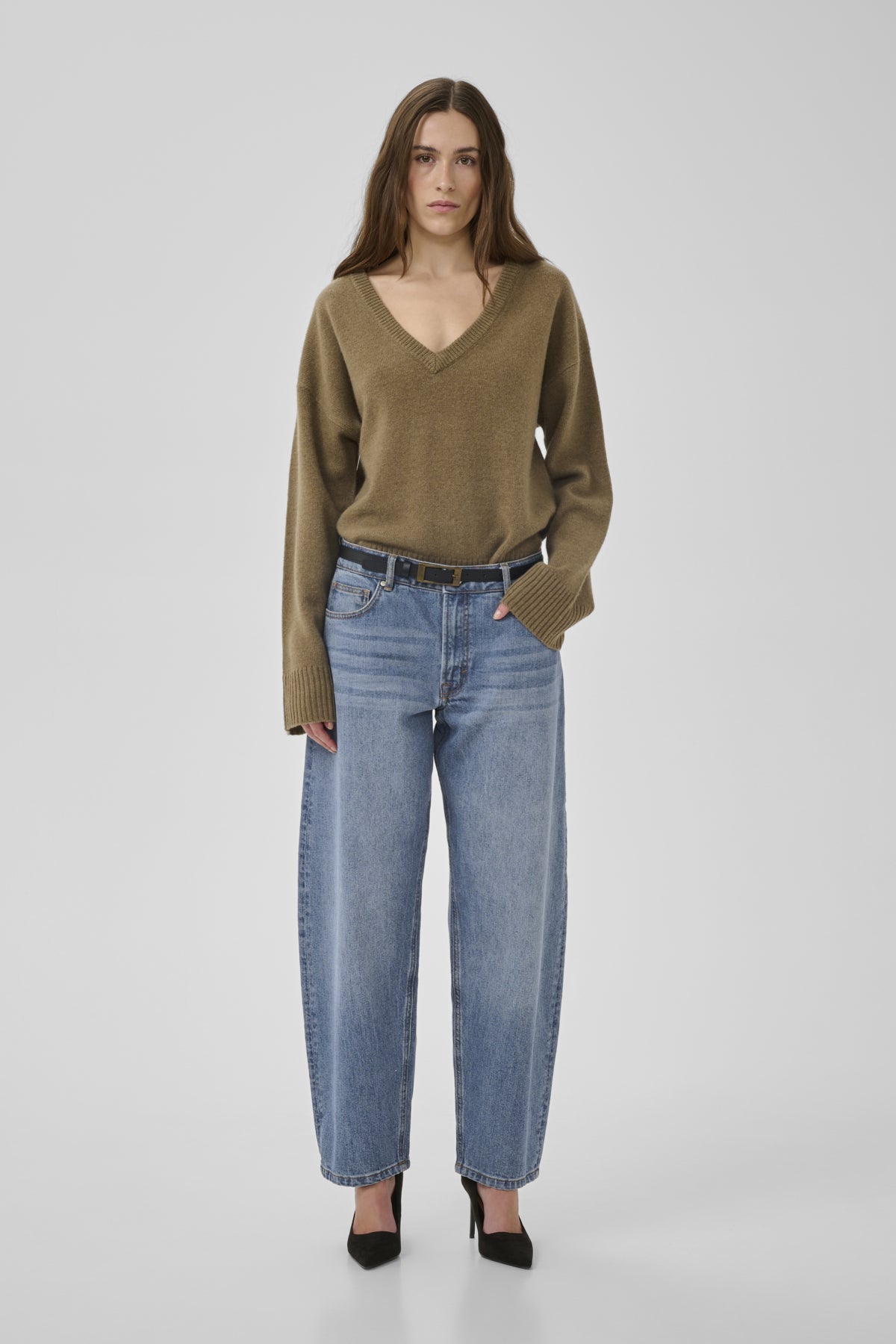 BalooMW 139 High Barrel Jeans in Medium Blue Wash