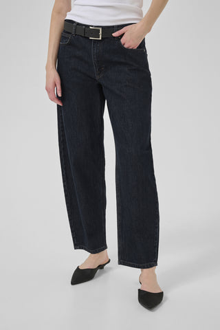 BalooMW 139 High Barrel Jeans in Dark Blue Un-wash