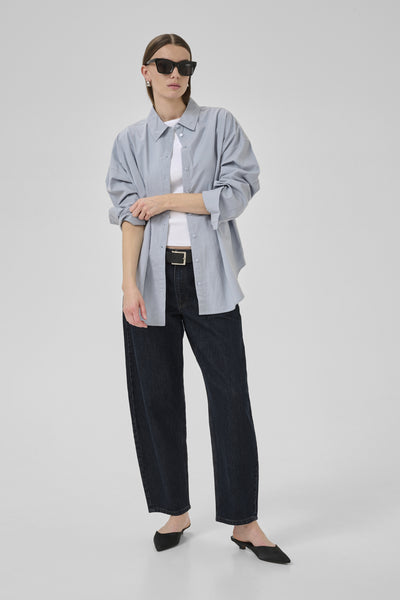 BalooMW 139 High Barrel Jeans in Dark Blue Un-wash