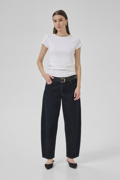 BalooMW 139 High Barrel Jeans in Dark Blue Un-wash