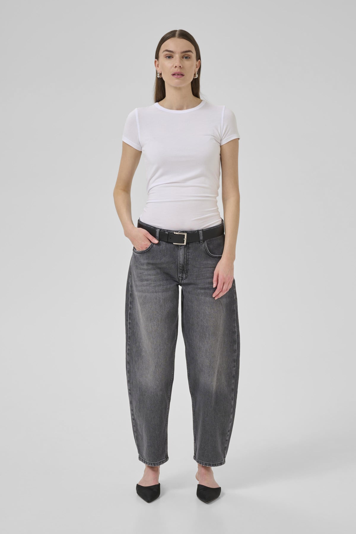 BalooMW 139 High Barrel Jeans in Dark Grey Retro