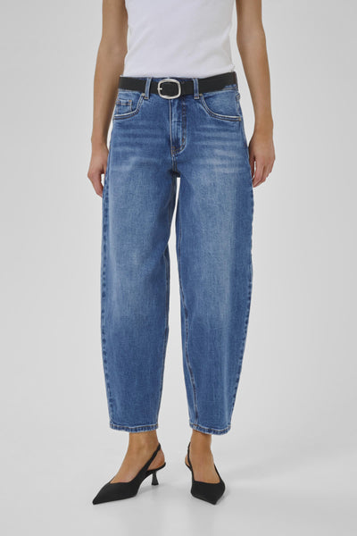 BalooMW 144 High Barrel Jeans in Medium Blue