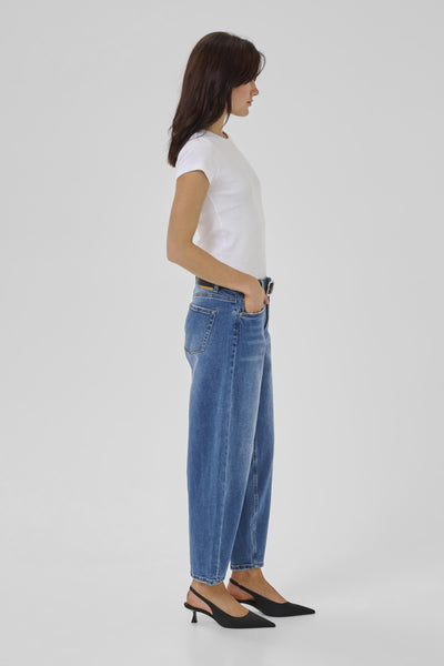 BalooMW 144 High Barrel Jeans in Medium Blue