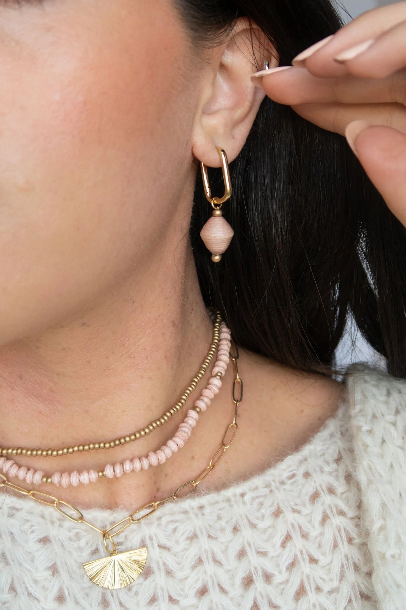 D Square Earrings
