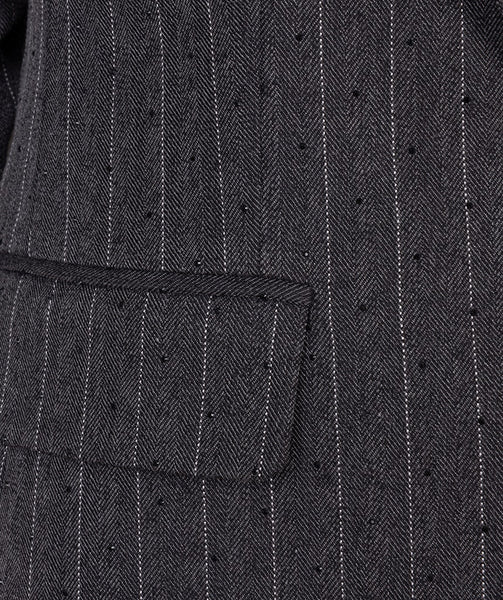 10516 Studded Pin-Striped Blazer