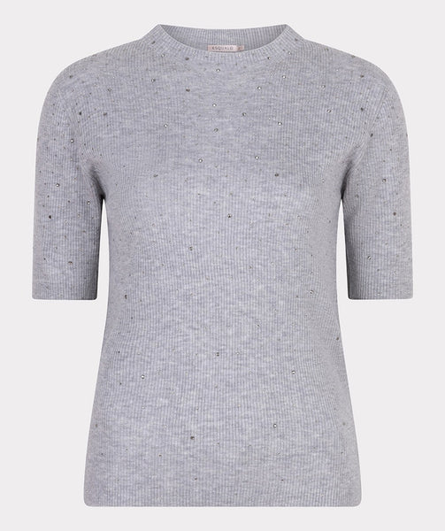 02521 Studded Rib knit Top - Colour Options