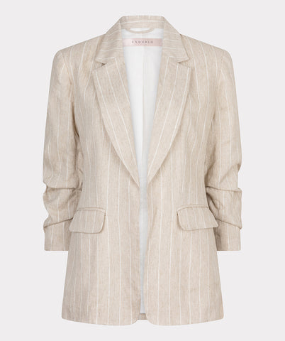 17005 Striped Linen Blazer
