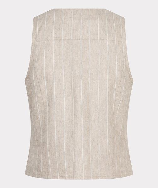 17006 Striped Linen Gilet
