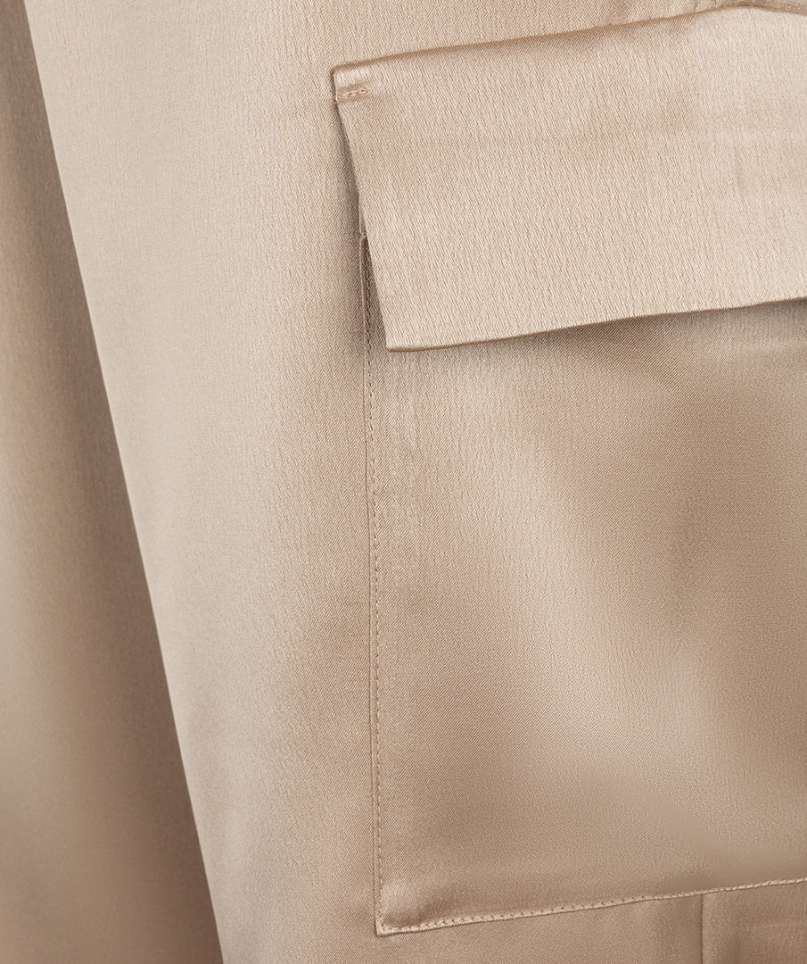 10024 Satin Cargo Trousers