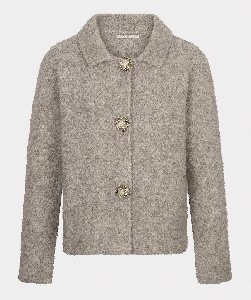 Esqualo Flower Button Cardigan