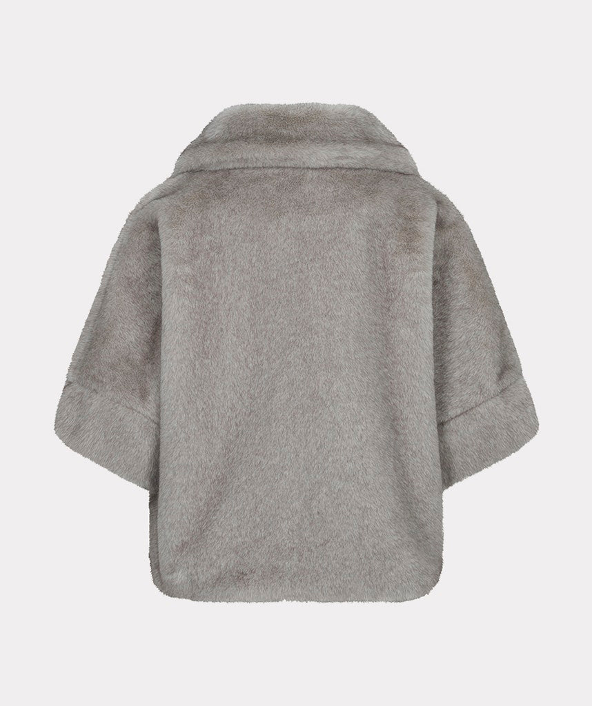 Esqualo Fake Fur Poncho Coat - Colour Options