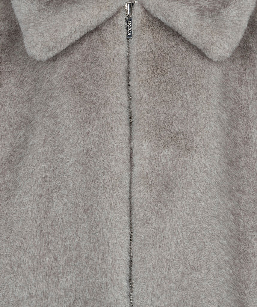 Esqualo Fake Fur Poncho Coat - Colour Options
