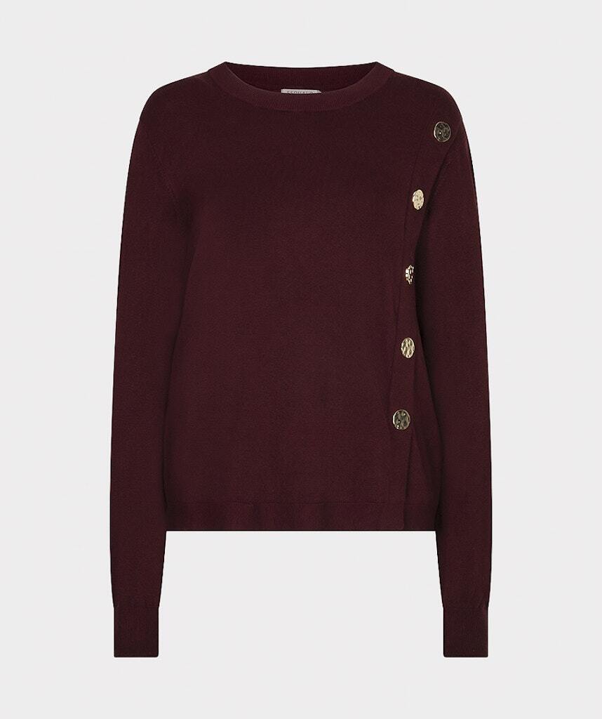 Esqualo Button Detail Basic Knit Sweater