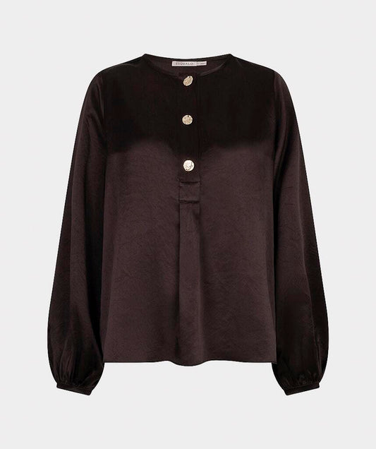Esqualo Balloon Sleeve Acetate Blouse
