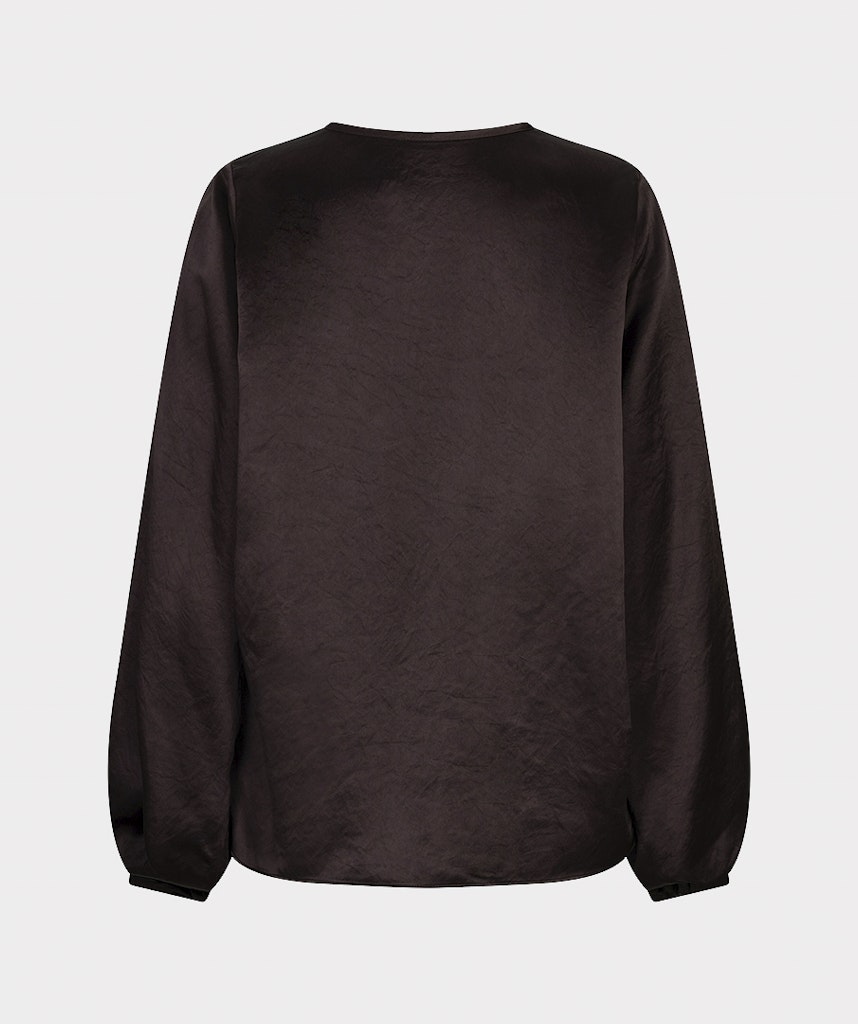Esqualo Balloon Sleeve Acetate Blouse