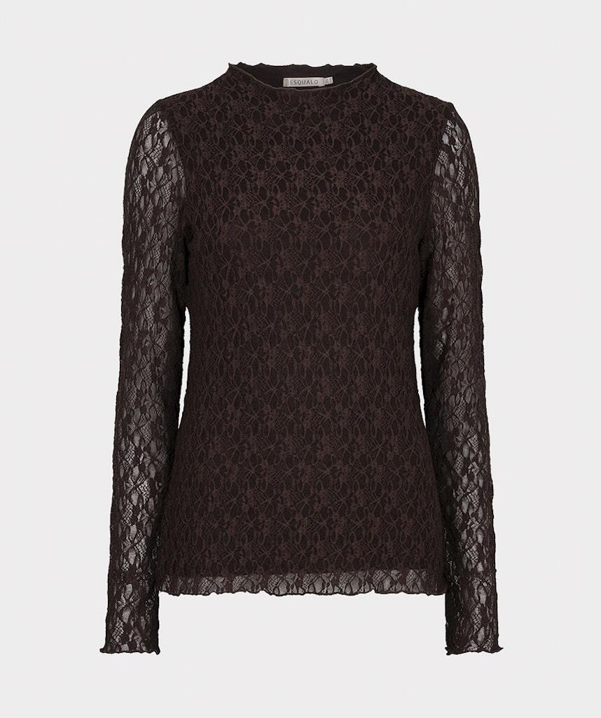 Esqualo Long Sleeve Lace Top - Colour Options