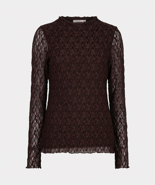 Esqualo Long Sleeve Lace Top - Colour Options