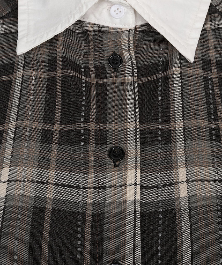Esqualo Short Check Strass Blouse