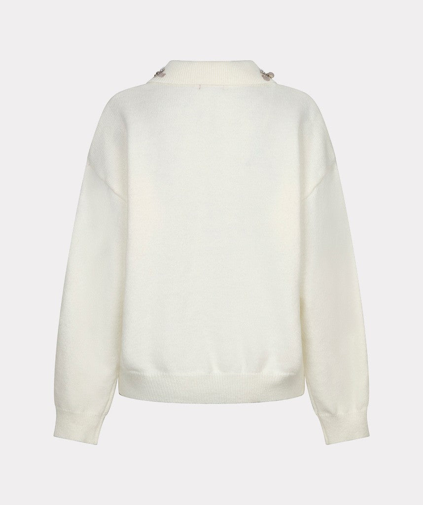 Esqualo Beaded Collar Sweater