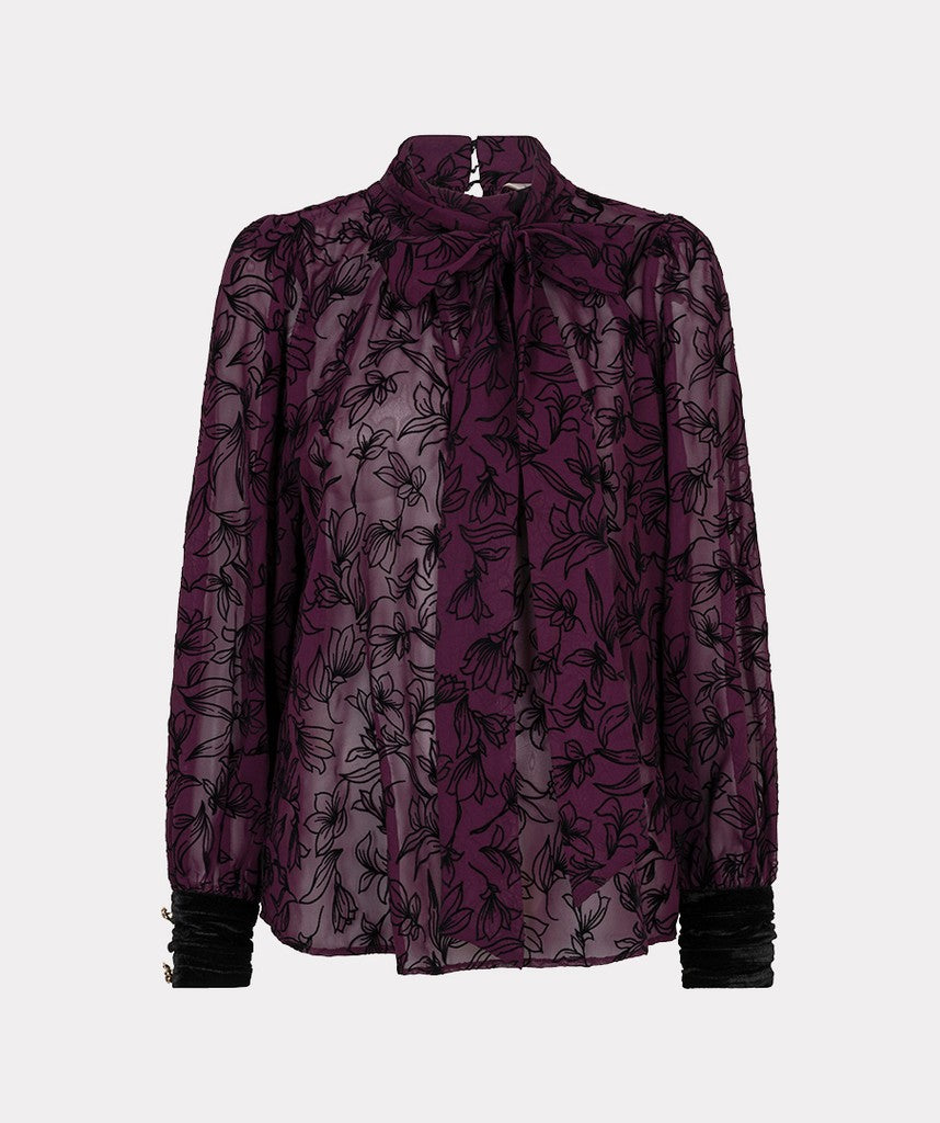 Esqualo Bow Flock Blouse