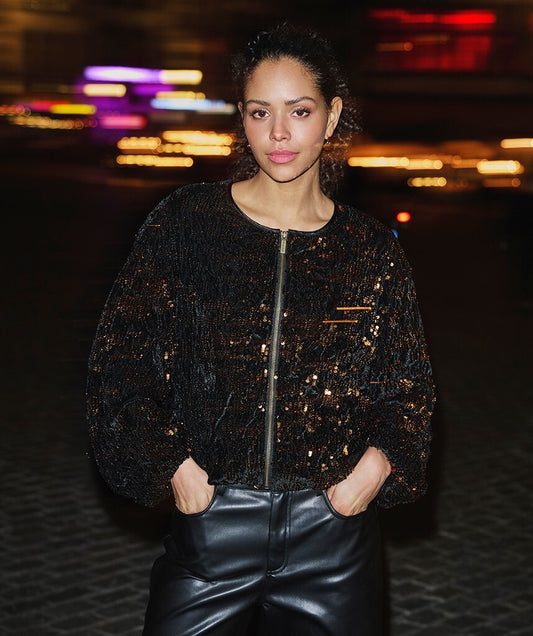 Esqualo Velour Sequin Jacket
