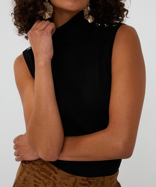 07538 sleeveless Knit Sweater - Colour Options