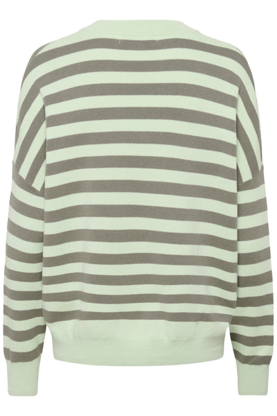FosterIW Striped V-Neck Pullover