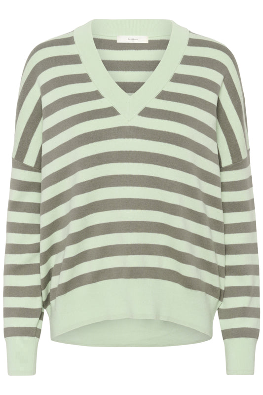 FosterIW Striped V-Neck Pullover