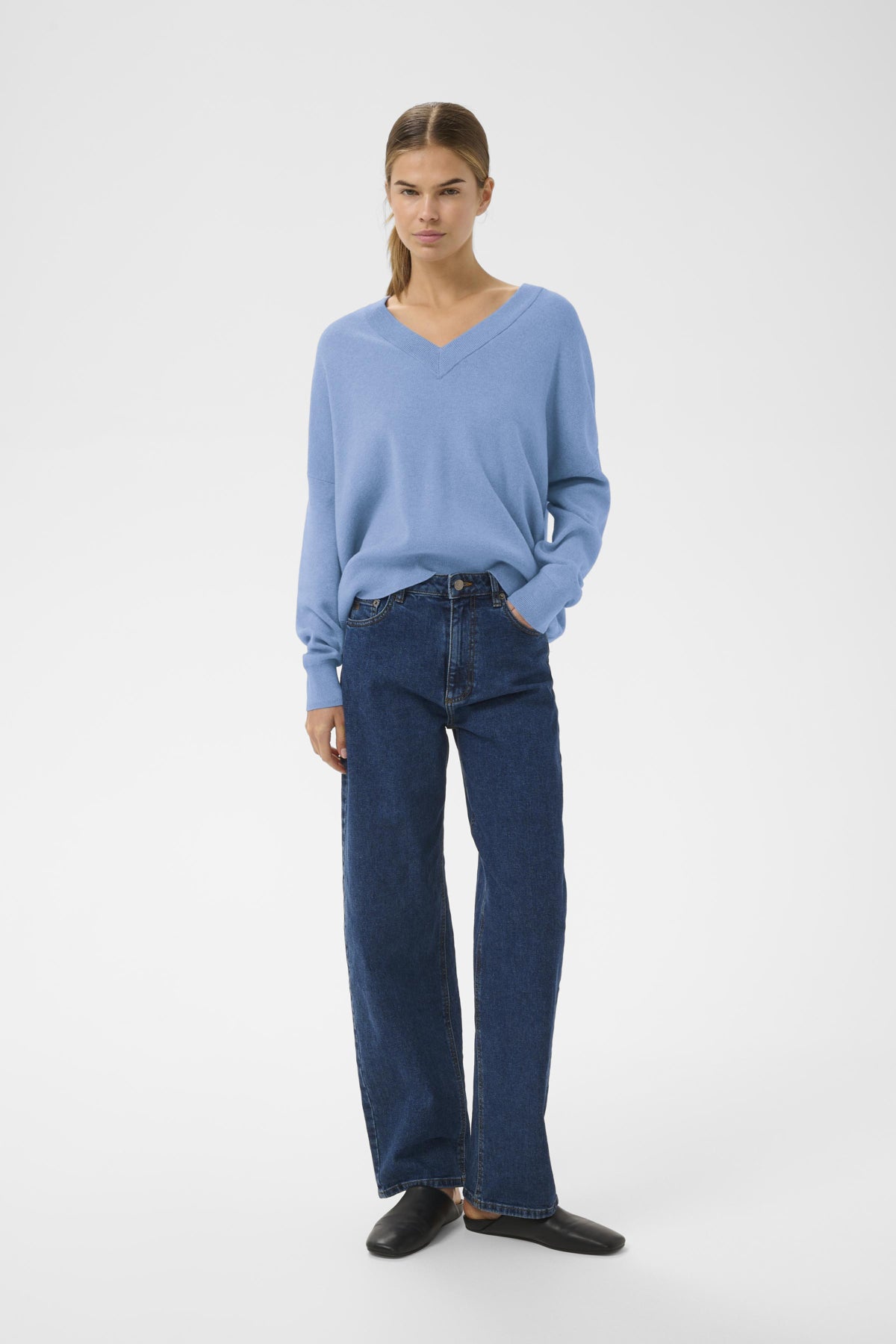 FosterIW V-neck in Riviera Melange