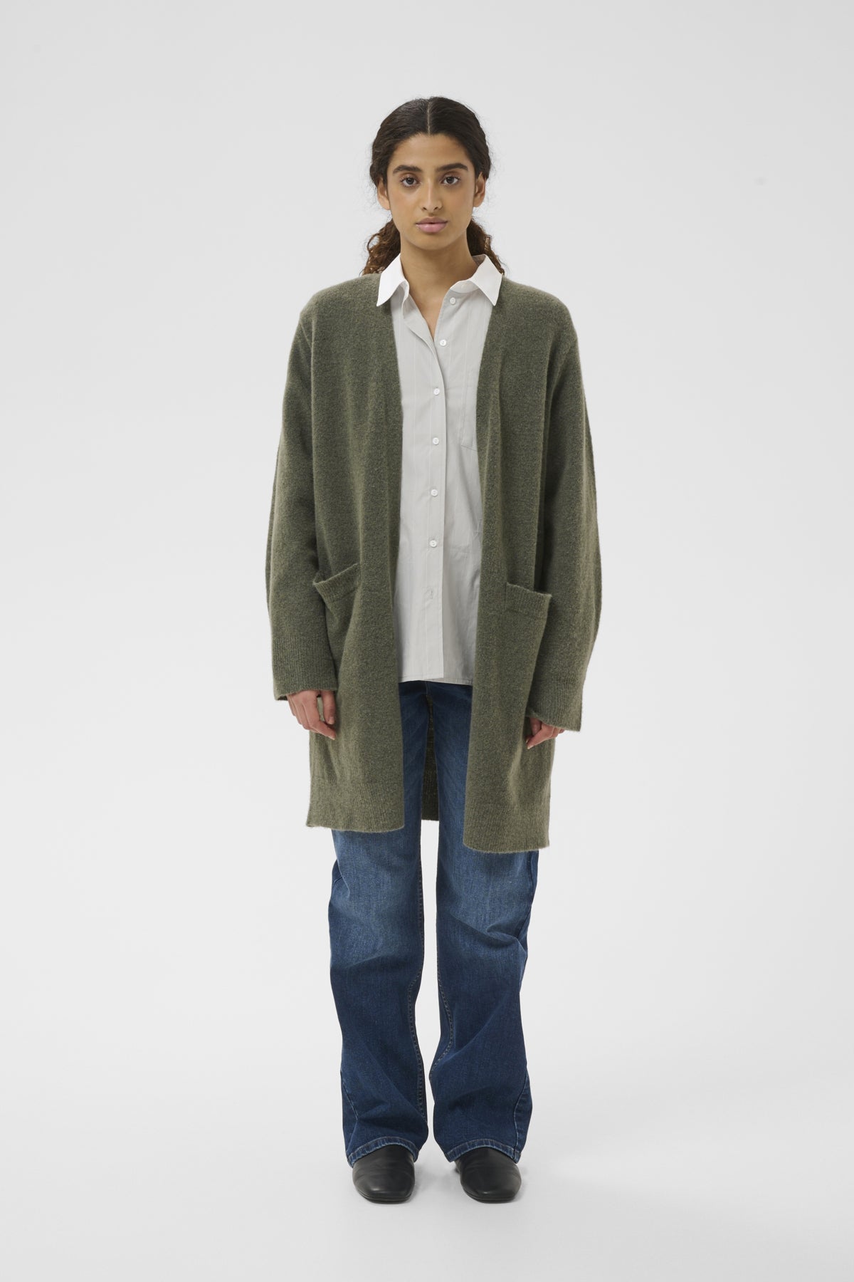 GuniIW Cardigan in Mulled Basil