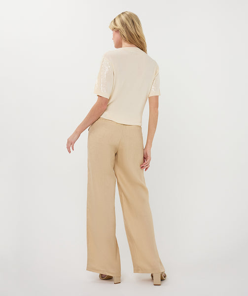 EsQualo Short Sleeve Sequin Sweater - Colour Options