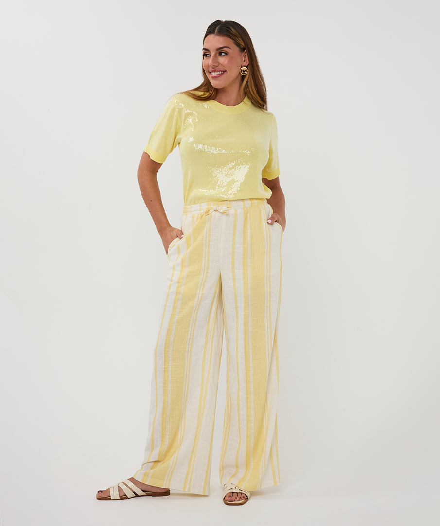 EsQualo Short Sleeve Sequin Sweater - Colour Options