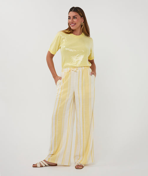 EsQualo Short Sleeve Sequin Sweater - Colour Options