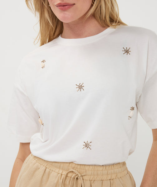 EsQualo Embellishment T-Shirt