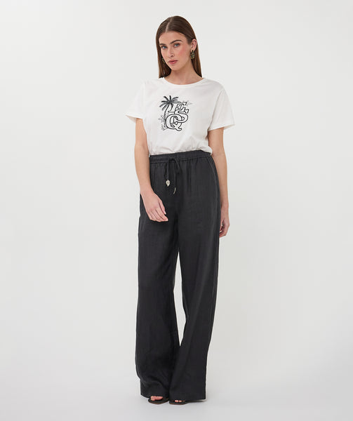 EsQualo 'Palm ESQ' Embroidery T-Shirt - Colour Options