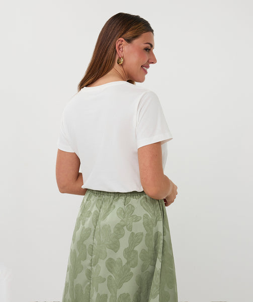 EsQualo 'Palm ESQ' Embroidery T-Shirt - Colour Options