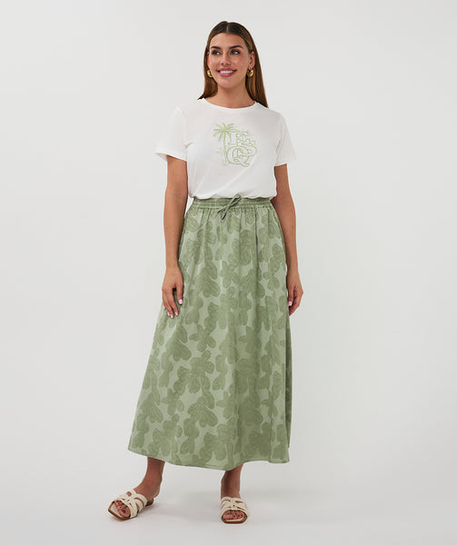 EsQualo 'Palm ESQ' Embroidery T-Shirt - Colour Options