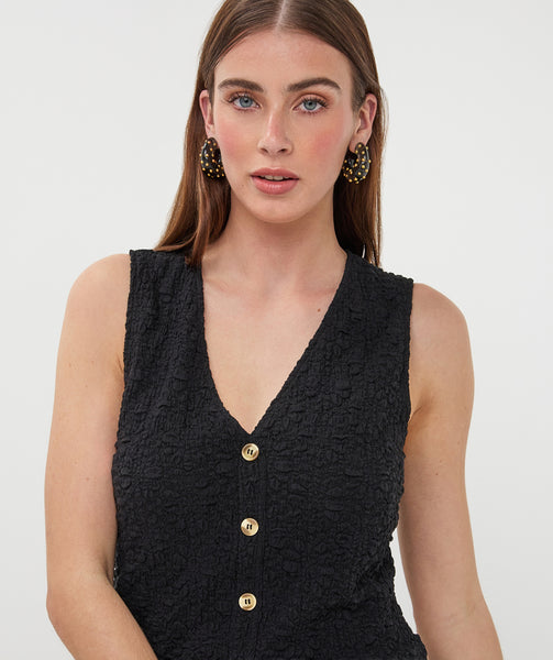 EsQualo Bubble Flower Gilet